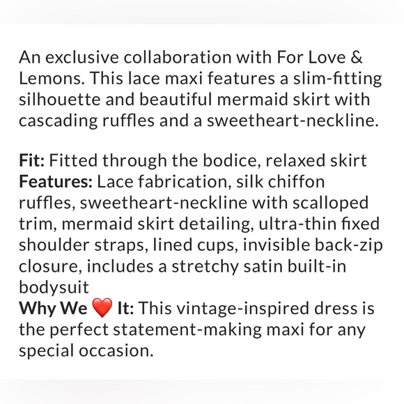 For Love & Lemons Shirley Maxi Dress - Picture 11 of 11